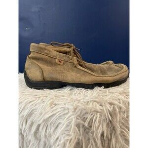 Twisted X YDM0001 Brown Leather Lace Up Boots Shoes Youth Size 4M Western